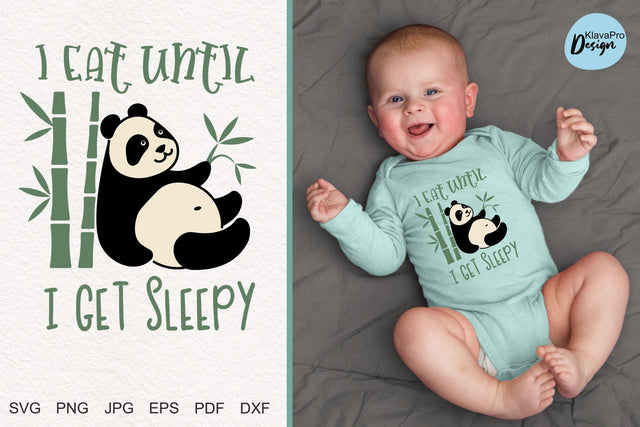 I Eat Until I Get Sleepy | Panda layered cut file SVG Klava P 