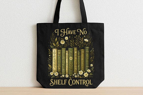 I Have No Shelf Control Book Lover PNG SVG BillahCrafts 