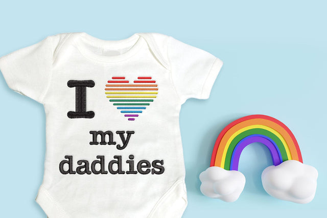 I Heart My Daddies LGBT Embroidery Embroidery/Applique DESIGNS Designed by Geeks 