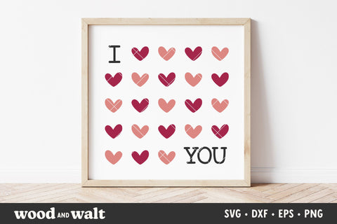 I Heart You SVG | Boho Valentines SVG SVG Wood And Walt 