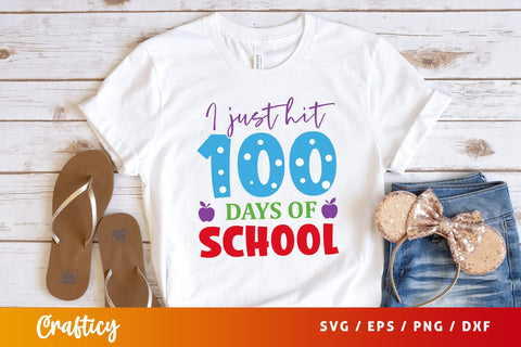 I just hit 100 days of school Svg Design SVG Designangry 