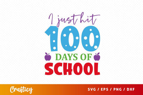 I just hit 100 days of school Svg Design SVG Designangry 
