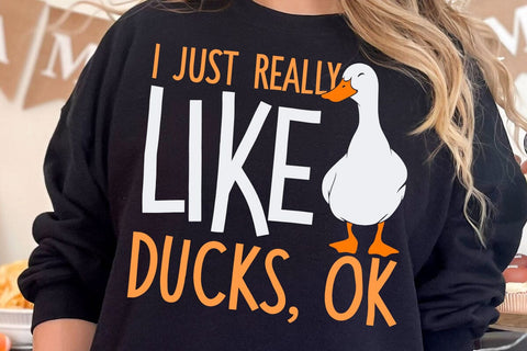 I Just Really Like Ducks - Duck Lover T-Shirt SVG DesignDestine 