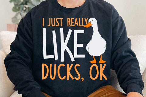 I Just Really Like Ducks - Duck Lover T-Shirt SVG DesignDestine 
