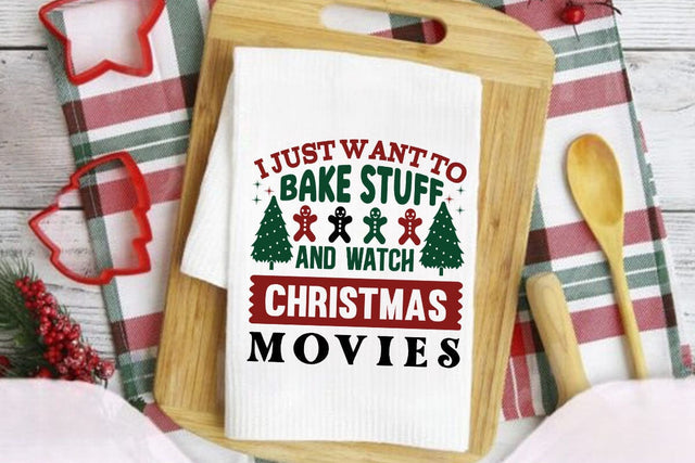 I just want to bake stuff and watch christmas movies SVG Angelina750 