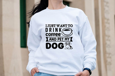 I just want to drink coffee and pet my dog-01 SVG Angelina750 
