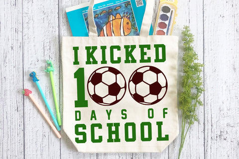 I Kicked 100 Days of School svg Design SVG Regulrcrative 