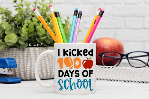 I kicked 100 days of school SVG Design SVG Regulrcrative 