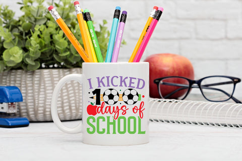I kicked 100 days of school Svg Design SVG Regulrcrative 