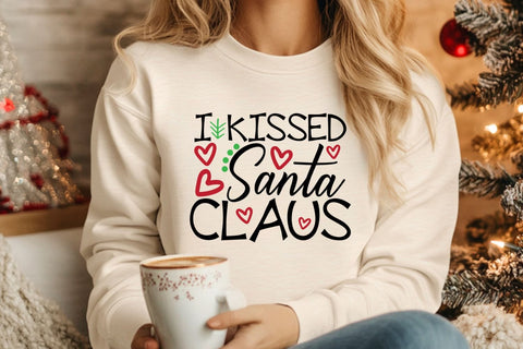 I Kissed Santa Claus| Funny Christmas SVG Cutting Files. SVG CosmosFineArt 