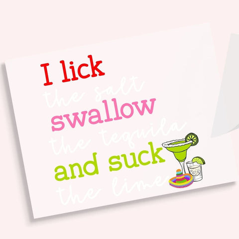 I Lick Cinco De Mayo in White DTF Transfer Physical So Fontsy T-Shirt Iron-On Transfer Shop