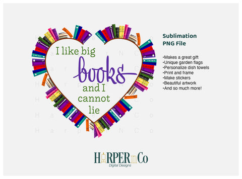 I like Big Books SVG PNG Cut EPS File SVG HarperNCo 