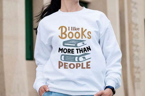 I Like Books More Than People SVG Angelina750 