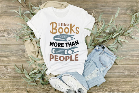 I Like Books More Than People SVG Angelina750 