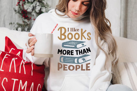 I Like Books More Than People SVG Angelina750 