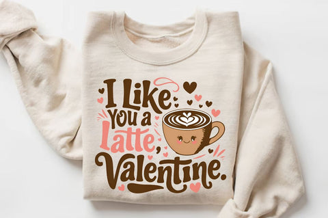 I like you a latte, Valentine Sublimation PNG Design Sublimation Regulrcrative 