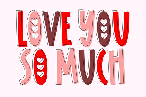 I Like You Valentine Heart Font Font Blush Font Co. 