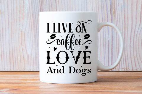 I live on coffee love Svg Design SVG Regulrcrative 