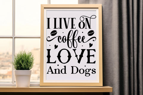 I live on coffee love Svg Design SVG Regulrcrative 