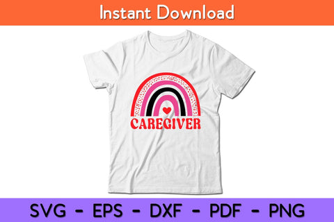I Love Caregiver Rainbow Svg Design SVG artprintfile 
