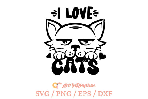 I love cats, Cat lover SVG SVG Artinrhythm shop 