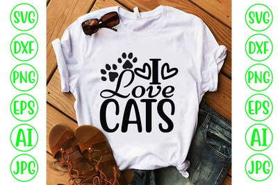 I Love Cats SVG Cut File SVG Syaman 