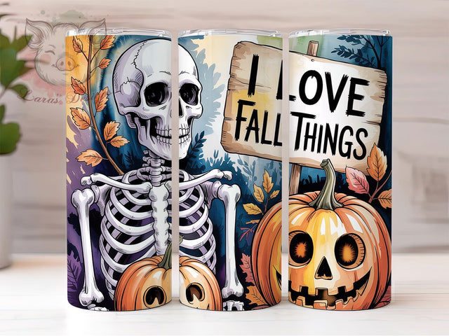 I Love Fall Grunge Pumpkin Tumbler, Grunge Pumpkin Wrap, Halloween Fall Cup, 20oz Sublimation Design, Spooky Pumpkin Tumbler, Autumn Grunge Gift, Fall Season Tumbler Sublimation Lara' s Designs 