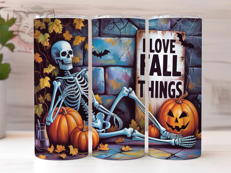 I Love Fall Grunge Pumpkin Tumbler, Grunge Pumpkin Wrap, Halloween Fall Cup, 20oz Sublimation Design, Spooky Pumpkin Tumbler, Autumn Grunge Gift, Fall Season Tumbler Sublimation Lara' s Designs 