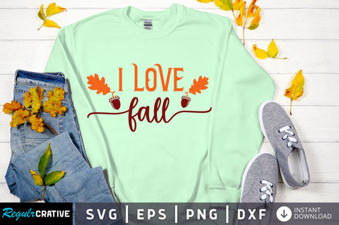 I love fall svg design SVG Regulrcrative 