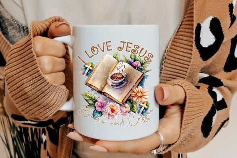 I Love Jesus Books and Coffee Sublimation Sublimation Jagonath Roy 