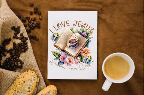 I Love Jesus Books and Coffee Sublimation Sublimation Jagonath Roy 