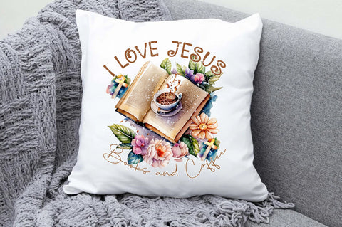I Love Jesus Books and Coffee Sublimation Sublimation Jagonath Roy 