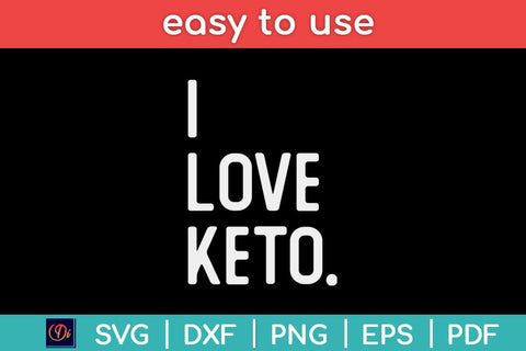 I Love Keto Vegan Diet Minimalist Svg Design SVG artprintfile 