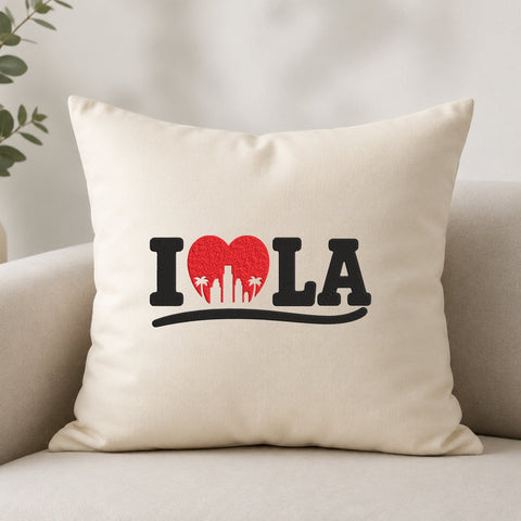 I Love LA Machine Embroidery Design – Los Angeles Heart Skyline Embroidery File Embroidery/Applique DESIGNS PatternFeed8 