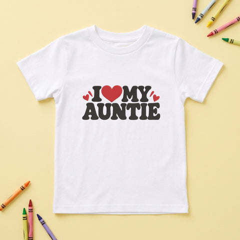 I Love My Auntie Embroidery Design – Cute Red Heart Auntie Love Machine Embroidery File – Baby Aunt Gift Design Embroidery/Applique DESIGNS PatternFeed8 