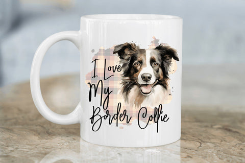 I love my Border Collie png design Sublimation Regulrcrative 