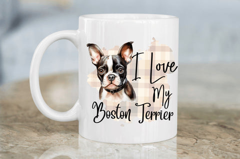 I love my Boston Terrier png design Sublimation Regulrcrative 