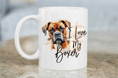 I love my Boxer png design Sublimation Regulrcrative 
