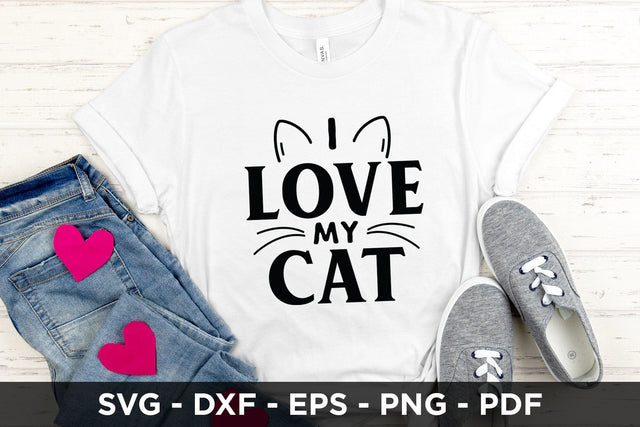 I Love My Cat SVG Design SVG CraftLabSVG 