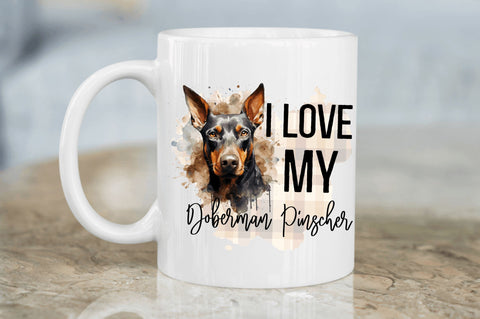 I love my Doberman Pinscher png design Sublimation Regulrcrative 