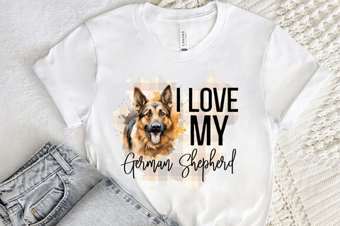 I love my German Shepherd png design Sublimation Regulrcrative 