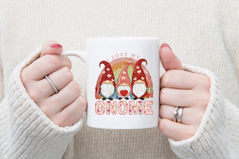 I Love My Gnome, Valentines Day Gnomes Sublimation Sublimation CraftLabSVG 