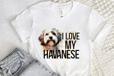 I love my Havanese png design Sublimation Regulrcrative 