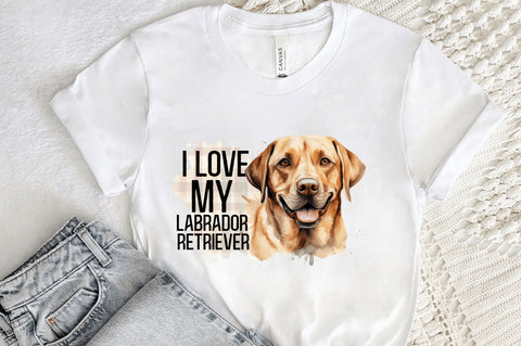 I love my Labrador Retriever png design Sublimation Regulrcrative 