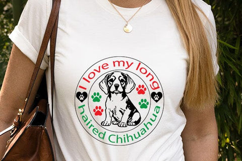 I love my long haired Chihuahua SVG Angelina750 