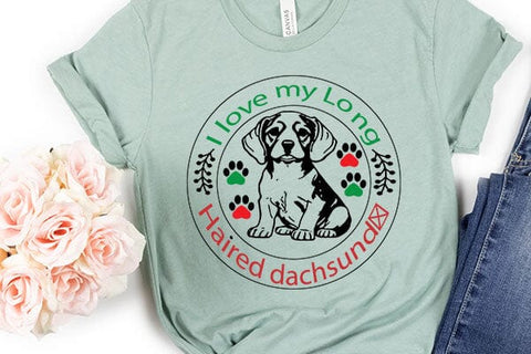 I love my Long Haired dachsund SVG Angelina750 