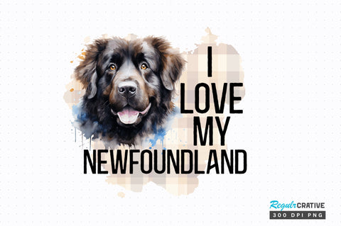 I love my Newfoundland png design Sublimation Regulrcrative 