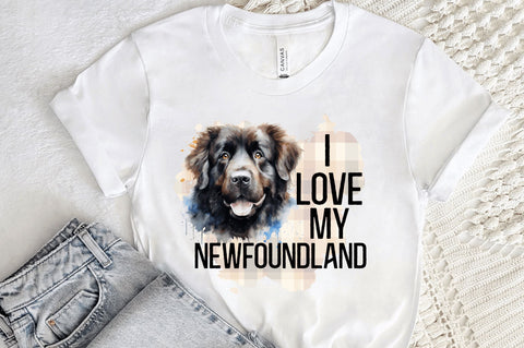 I love my Newfoundland png design Sublimation Regulrcrative 