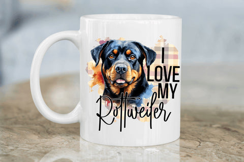 I love my Rottweiler png design Sublimation Regulrcrative 