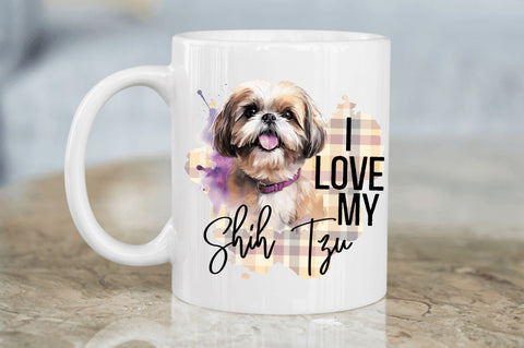 I love my Shih Tzu png design Sublimation Regulrcrative 